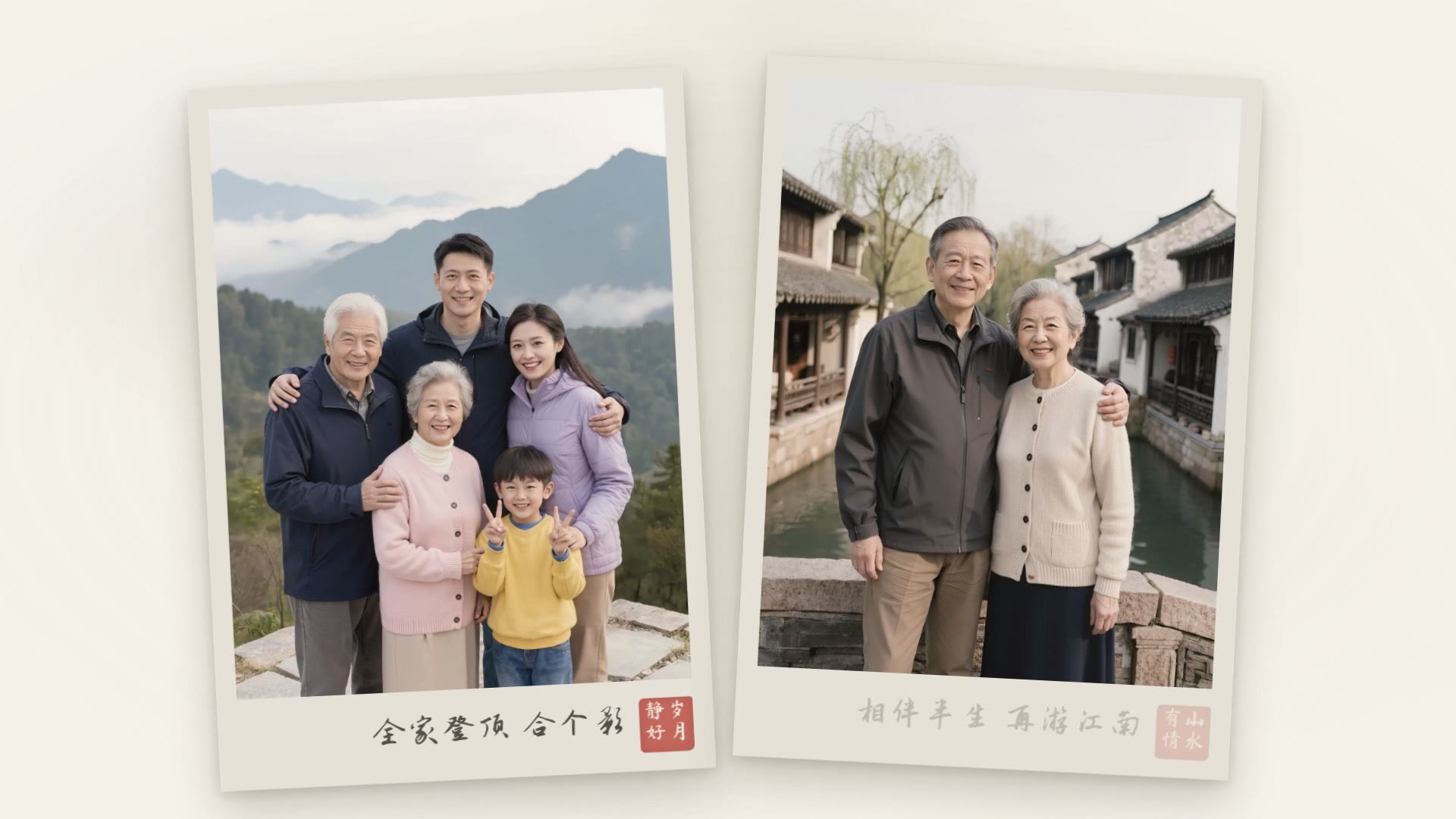 山水画卷 视频模板封面